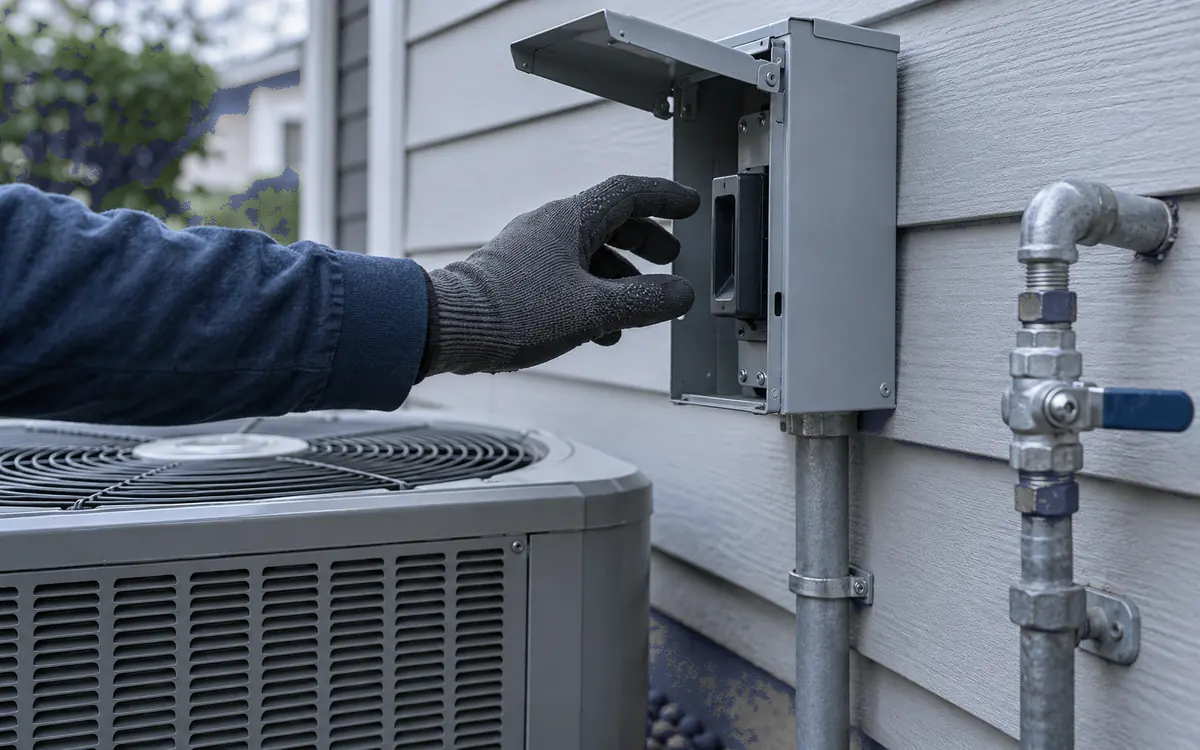 Emergency HVAC checklist being diagnosed on a residential HVAC system