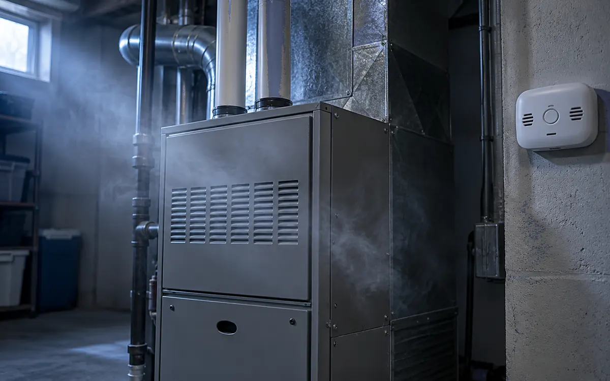 HVAC smells burning being diagnosed on a residential HVAC system
